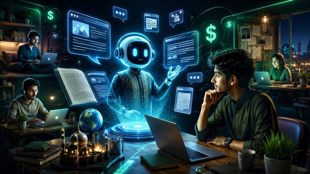 Free AI tools to make money online in Pakistan 2026