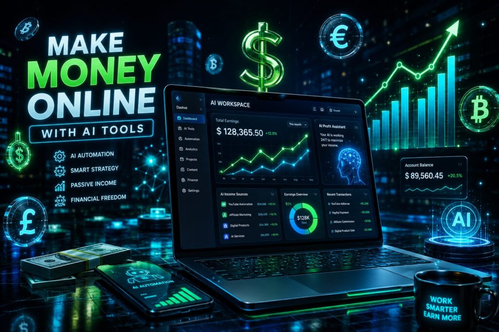 earn money online with best free AI tools in 2026