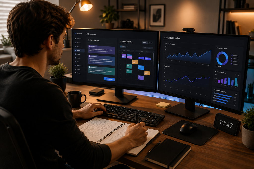 how to earn money online with ai writing dashboard preview